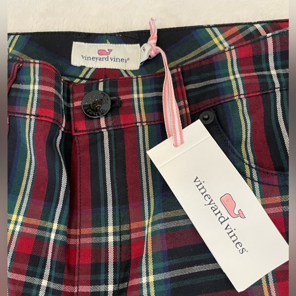 Vineyard Vines Sm Sz 6 Tartan Plaid High Rise Jolly Stretch Slim Cotton NWT - Picture 8 of 17
